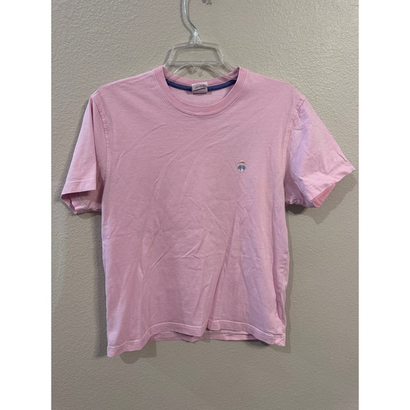 Brooks Brothers Cotton T-Shirt Crew Neck‎ Short Sleeve Casual Pink Medium - Picture 1 of 3